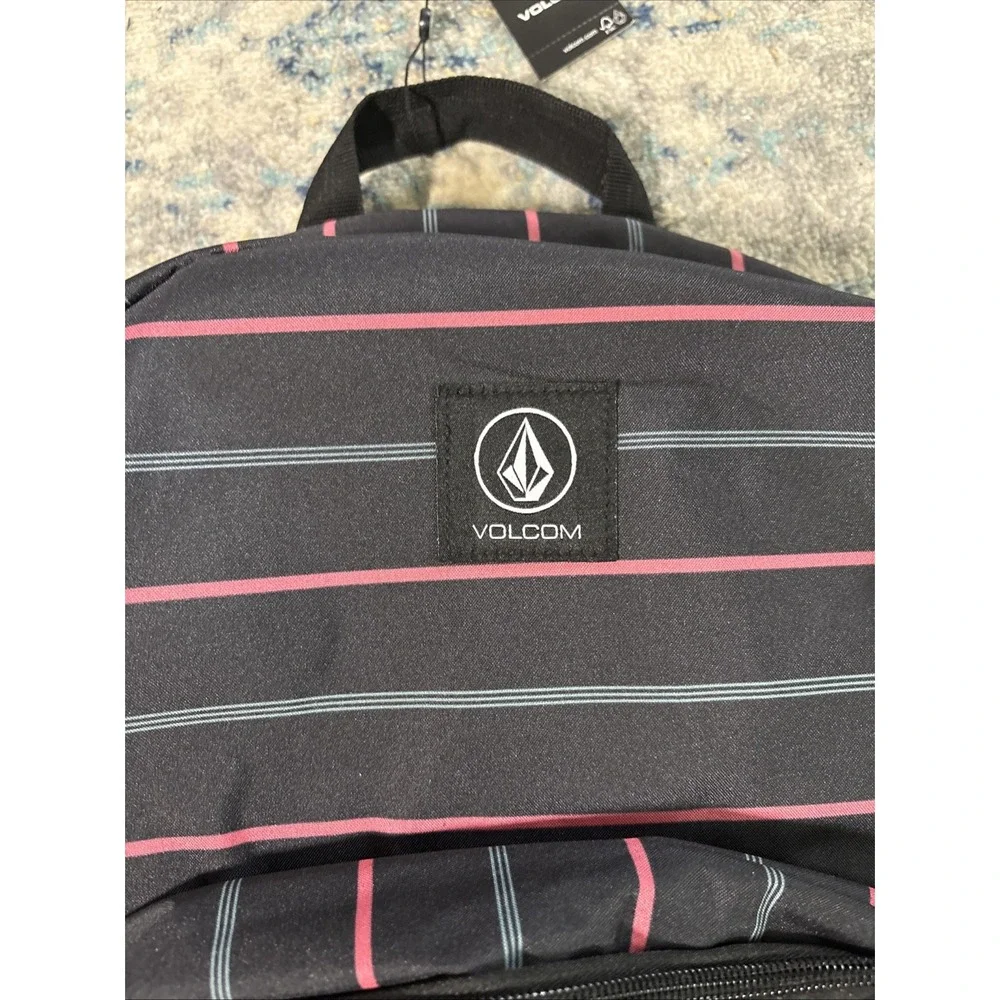 Volcom Sunston Backpack NWT Black Pink Gray $40 Retail See Pics For Details